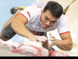 Rekor Dunia Atlet Panjat Tebing Kiromal Katibin, Dinding 15 Meter Dipanjang 5 Detik