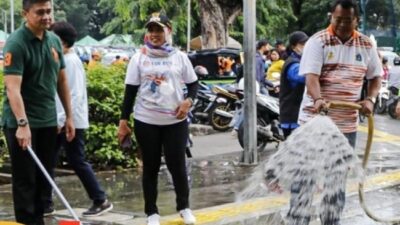 Tim Gabungan Pasukan Pelangi Geruduk Kawasan di sekitar Stasiun Tenabang