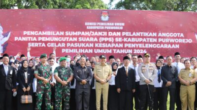 Sebanyak 1.482 PPS Dilantik KPU Purworejo di Alun-alun