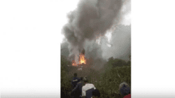 Helikopter terbakar di Ciwidey