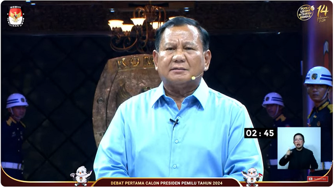 Mikrofon Capres Prabowo