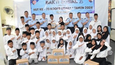 Lanud Husein Sastranegara Gelar Baksos HUT Koopsud I di Pesantren Sadulur Salembur