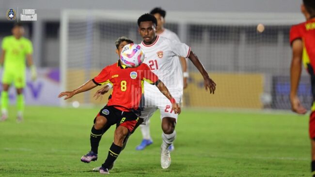 Menang 3-1 atas Timor Leste