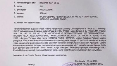 Polda Metro Jaya Benarkan Telah Menerima Laporan PWI Terkait Hotman Paris